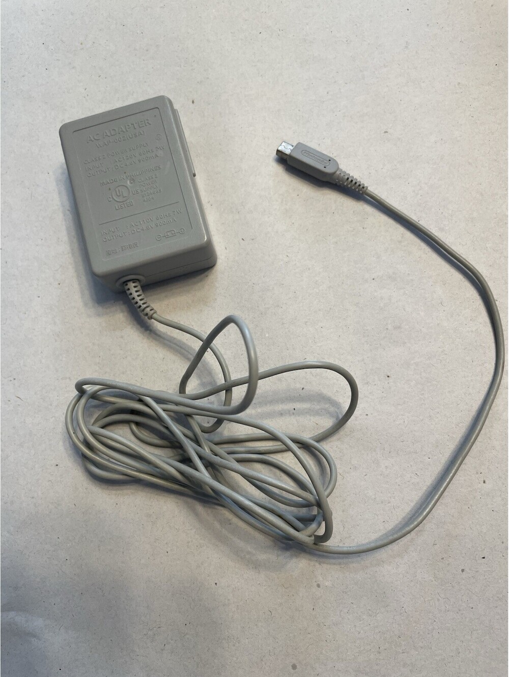 Nintendo WAP-002 Wall Charger for Nintendo DS/3DS/2DS XL - Gray
